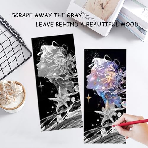 Animal Scratch Off Bookmarks - 24 Pack Rainbow Magic Reveal Bookmark Set for Readers. 6 x 2.7inch DIY Art Craft Kit, Unique Gifts, Book Lovers, Fun Party Favor, Calming Activity - style: Animal Bookmark I