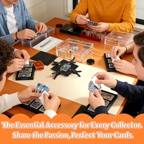 DEDC Card Cleaning Kit Flattening Restoration Repair Care Sport Card with Heat Pen, Acrylic Humidor and Accessories – Complete Solution for TCG Collectors and Enthusiasts Alpha - style: DEDC ALPHA