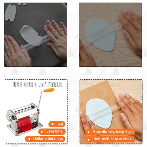 Amylove 51 Pcs Polymer Clay Press Machine Set 36 Pcs Polymer Clay Cutters for Jewelry Making with Usb Electric Mini Portable Handheld Drill 10 Clay Mats 3 Clay Sculpting Tools for Clay Earring Kit DIY