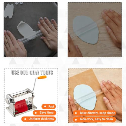 Amylove 51 Pcs Polymer Clay Press Machine Set 36 Pcs Polymer Clay Cutters for Jewelry Making with Usb Electric Mini Portable Handheld Drill 10 Clay Mats 3 Clay Sculpting Tools for Clay Earring Kit DIY