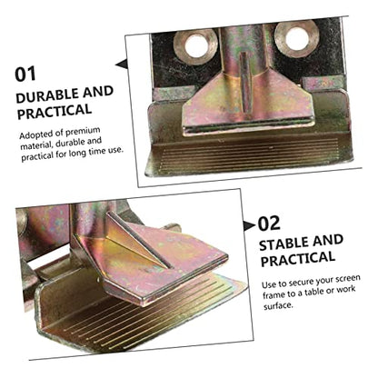 Gogogmee Silk Screen Registration Clamp Hinge Clamp DIY Printing Tool Sturdy Screen Printing Press Accessory - color: Golden