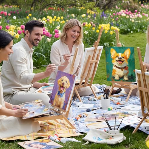 Sherr 12 Pcs Pre Drawn Canvas Pre Printed Canvas for Adults Sip and Paint Party Canvases Painting Kit for Summer Easter Mother's Day Party Favor(Cute Animals,8 x 10 Inch) - size: 8 x 10 Inch, style: Cute Animals