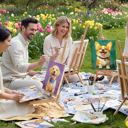 Sherr 12 Pcs Pre Drawn Canvas Pre Printed Canvas for Adults Sip and Paint Party Canvases Painting Kit for Summer Easter Mother's Day Party Favor(Cute Animals,8 x 10 Inch) - size: 8 x 10 Inch, style: Cute Animals