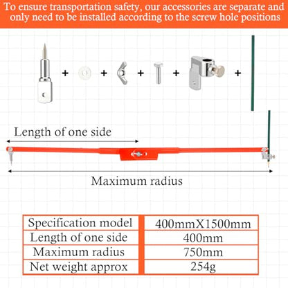 Sabary 15.7 Inch Professional Large Compass with Pencil Holder Woodworking Compass Pencil Marking Carpenters Geometry Tool Circle Maker for Geometry Drafting Art Drawing Circles - size: Large