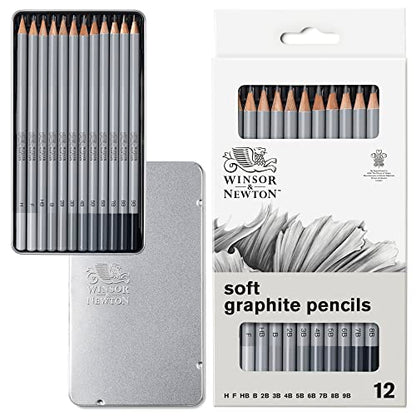 Winsor & Newton Studio Collection Artist Pencils, Graphite Pencils, Set of 12 - style: 12 Graphite Pencils