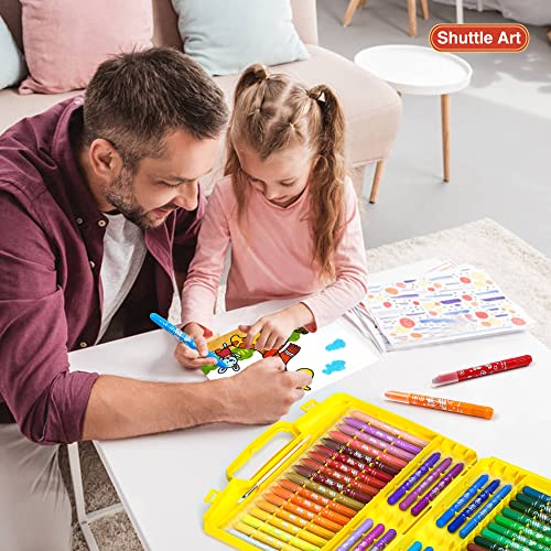 Shuttle Art 117 PCS Small Block Polymer Clay Kit 48 Colors Gel Crayons for Toddlers