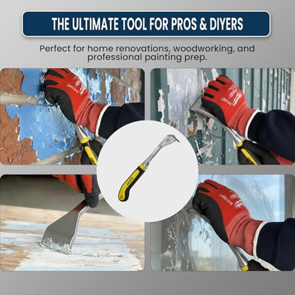 Heavy-Duty Paint Scraper Tool – 2.0-INCH Wide Tungsten Carbide Blade, Professional Grade Glue, Putty & Coating Remover with Comfort Non-Slip Ergonomic Handle - style: 2.0"Blade