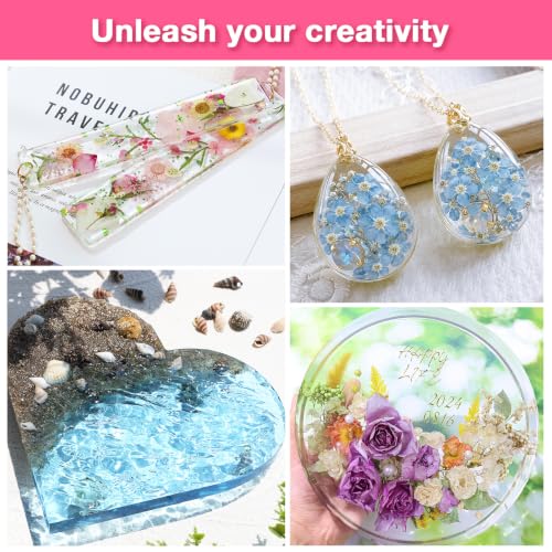 YIEHO Epoxy Resin Kit 2 Gallon, Upgraded Crystal Clear High Gloss Epoxy Resin and Hardener, 2 Part Resina Epoxica for Jewelry Making, Crafts, DIY Art, Coating and Casting - size: 2Gallon Kit