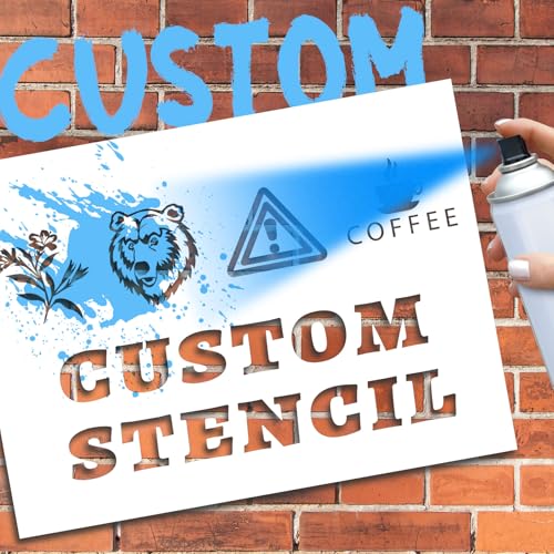 Custom Stencils for Spray Painting Reusable Calligraphy Letter Paint Stencils, Personalized Hollow Wall Stencil for Crafts, Graffiti & Fabric Painting (Painting Stencil) - style: painting stencil