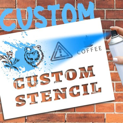 Custom Stencils for Spray Painting Reusable Calligraphy Letter Paint Stencils, Personalized Hollow Wall Stencil for Crafts, Graffiti & Fabric Painting (Painting Stencil) - style: painting stencil