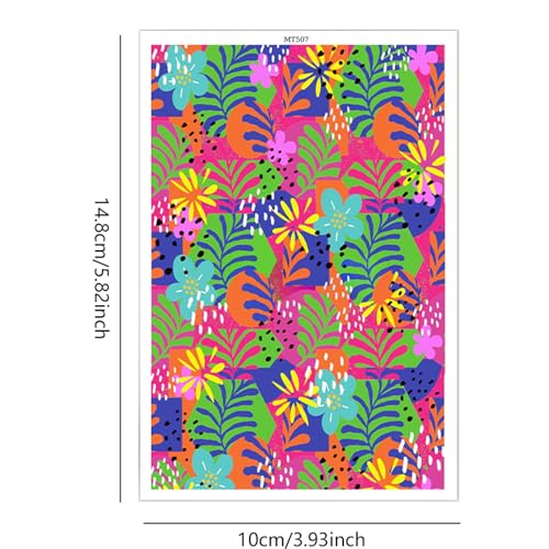 10 Pcs Clay Transfer Paper for DIY Art Crafts, Leaf Water Polymer Clay Transfer Paper Sheets for Polymer Clay Jewelry Earrings Making Supplies 5.82X3.93 inch - color: Leaf