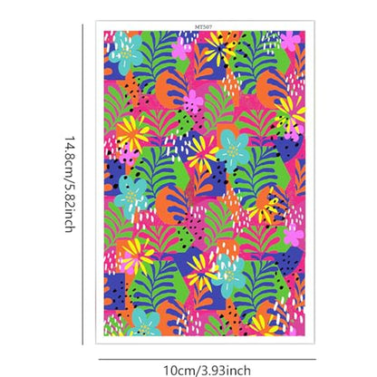 10 Pcs Clay Transfer Paper for DIY Art Crafts, Leaf Water Polymer Clay Transfer Paper Sheets for Polymer Clay Jewelry Earrings Making Supplies 5.82X3.93 inch - color: Leaf