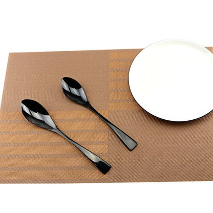 Mirror Polishing Black 18/10 Stainless Steel, 20-Piece Flatware Silverware Set Service for 4 Stainless Steel Cutlery Include Knife Fork Spoon Dishwasher Safe - size: 4-set-black