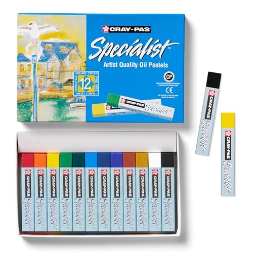 SAKURA 12-Piece Cray Pas Specialist Colors May Vary Oil Pastel Set - size: 1 Count (Pack of 12)