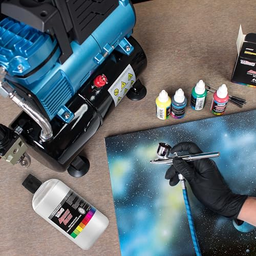 U.S. Art Supply 16-Ounce Airbrush Thinner Reducer and Extender Base for Acrylic Paints - Airbrush Paint Thinner, Reduces Viscosity, Improves Flow, Thins Acrylic Pouring Paint