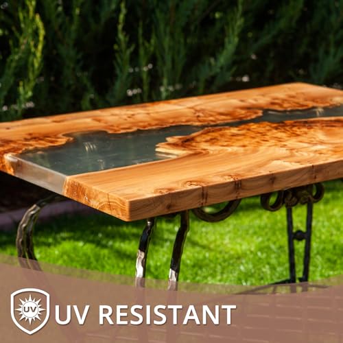 LET'S RESIN EPOXY RESIN 1 Gallon High Viscosity Resin for Table Top,2 Part Epoxy for Tumblers,Crystal Clear Thick Resin Kit with High Gloss Finish for Countertop,River Table - size: Medium