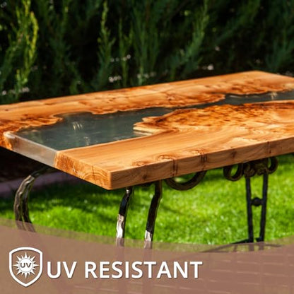LET'S RESIN EPOXY RESIN 1 Gallon High Viscosity Resin for Table Top,2 Part Epoxy for Tumblers,Crystal Clear Thick Resin Kit with High Gloss Finish for Countertop,River Table - size: Medium