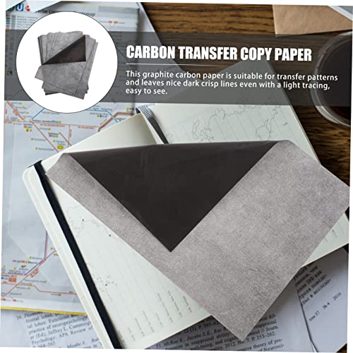 Lurrose Graphite Transfer Tracing Paper A4 100 Sheets of Carbon Copy Paper for Art and Crafts for Sketching and DIY Projects