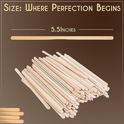Perfect Stix Premium Wooden Coffee Stirrer Sticks, Thick Birch Wood 1000 Count, 5.5" Inches. Eco-Friendly Wooden Stirrers (5.5Inches / 1000PC) - size: Pack of 1,000ct