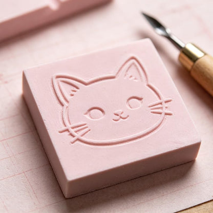 Premium Quality Carving Rubber Stamp Blocks, 5 PCS Pink Eraser Brick Set for Stamping, Flower Pressing Arts and Crafts, Easy to Cut Design Tools for Beginners and Artists