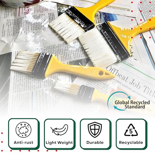 Paint Brushes for Walls I Chip Brush Set Assorted Size 40 Pack I S.Chip Brush Never Lose Bristles I 100% Plastic I for Paint, Glues, Stains and Single Material - size: Multi Size, 40 pcs
