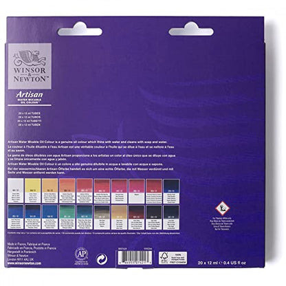 Winsor & Newton Artisan Water Mixable Oil Color Paint, 0.4-oz (12xml) Tubes, Set of 20 - style: Tube Set 20 x 0.4-oz