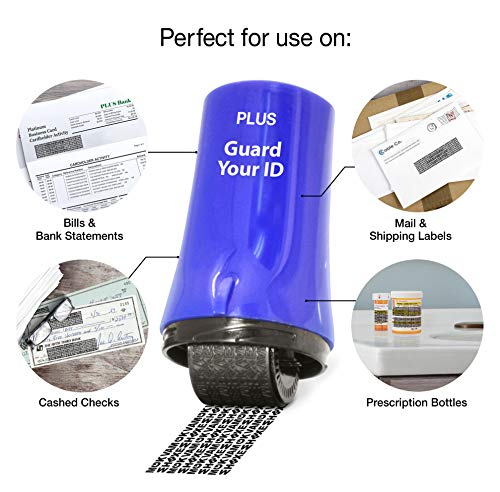 Guard Your ID Confidential Security Roller Set Advanced 2.0 for Identity Theft Protection Redacting (Regular 3-Pack, Blue) - color: Blue, size: Regular 3-Pack