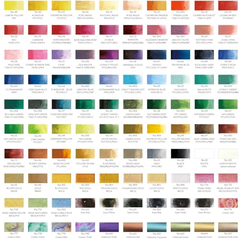 Kuretake GANSAI TAMBI Watercolor Paint Set 100 Colors with Wooden Box, Professional-quality art supplies for artists adult painting Non-Toxic, Made in Japan, MC20/100WD4 - style: 100 Colors Ⅳ