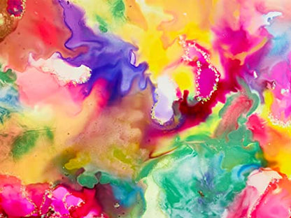 Alcohol Ink Paper - Non-Absorbent, Heavy Weight & Tear Resistant - Easily Wipes Off for Reusable Art Paper - Flexible Bright White EVO 9x12 Inch (10 Sheets)