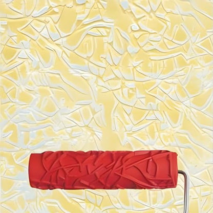 7"DIY Patterned Paint Roller | Decorative Art Texture Roller | Embossing Texture Rubber Roller Painting Supplies | Pattern Art Texture Tools for Household Wall Painting (BK092R) - style: BK092R