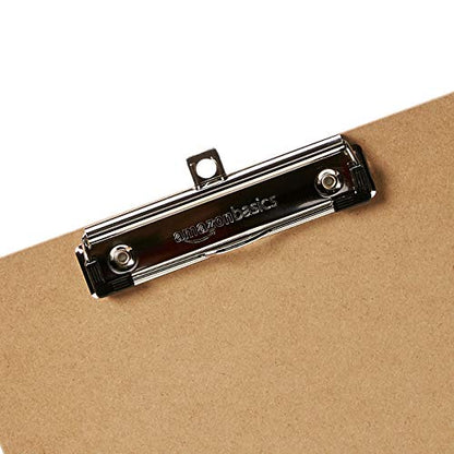 Amazon Basics Hardboard Office Clipboard, Letter Size, 9" x 12.5", Brown, 12-Pack - size: 12-Pack