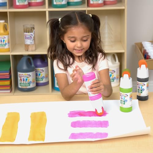 Colorations Paraben-Free Simply Washable Tempera Paint Roller Set, 6 Colors