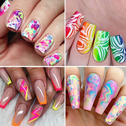 12 Color 3D Nail Art Pens Set, Kalolary Nail Point Graffiti Dotting Pen Drawing Painting Liner Brush for DIY Nail Art Beauty Adorn Manicure Tools - color: D