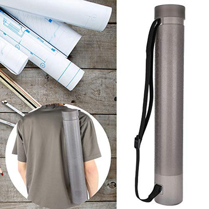 Circular Drawing Telescopic Painting Tube Matte Texture Art Supplies for Storage and Travel (Dark Gray)