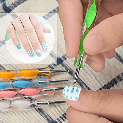 Spiral Dual Head Quilling Slotted Tool Embossing Cardstock Paper Flowers Nail Art Dotting Tools Point Drill Creasing Pen Pottery Ceramics Clay Sculpting Tool (Pink)