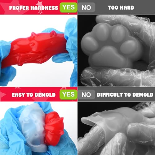 Liquid Silicone for Taba Squishy Kit, 36oz 1:1 AB Ratio Super Soft Fast Cure for Squishy Maker, Squishy Making Rubber for Cat Paw & Hamster Molding with Flocking Powder, Pom Poms Decompression Craft - size: 36oz