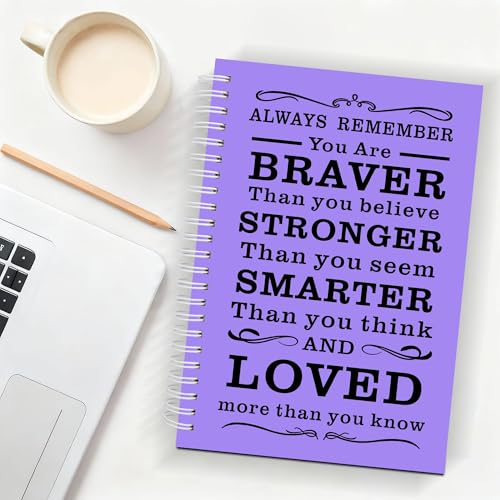 JOHSBYD 2Pcs Blank Spiral Notebook,Inspirational Gifts A5 Hardcover Sketch Book,Art Sketchbook for Drawing, Unlined, Plain Sketch Book for Women Men Work Writing,160 Pages (2, Blank Page Purple) - color: Blank Page Purple