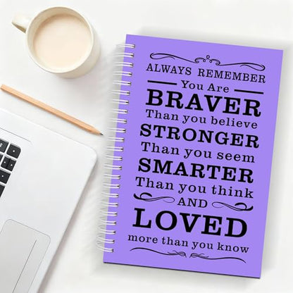JOHSBYD 2Pcs Blank Spiral Notebook,Inspirational Gifts A5 Hardcover Sketch Book,Art Sketchbook for Drawing, Unlined, Plain Sketch Book for Women Men Work Writing,160 Pages (2, Blank Page Purple) - color: Blank Page Purple