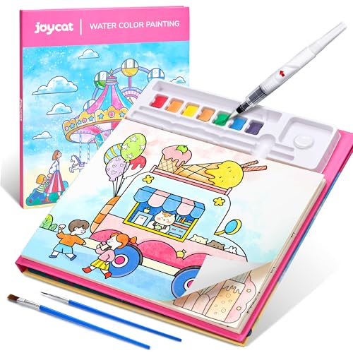 JoyCat Paint with Water Coloring Books for Toddlers, Watercolor Painting Sets for Kids Ages 3-5 4-8, Arts and Crafts Drawing Activities Toy Birthday Gifts for Boys Girls (Funfair) - style: Funfair