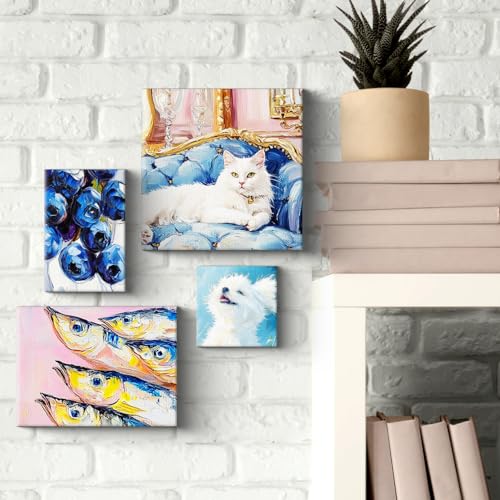 PHOENIX 4x6 Inch 8 Pack Artist Canvas - Small Stretched Canvases for Painting - 3/4 Inch Profile, 100% Cotton 11 Oz. Gesso Primed White Blank Professional Canvas Oil & Acrylic Paints - size: 4"x6", style: Traditional