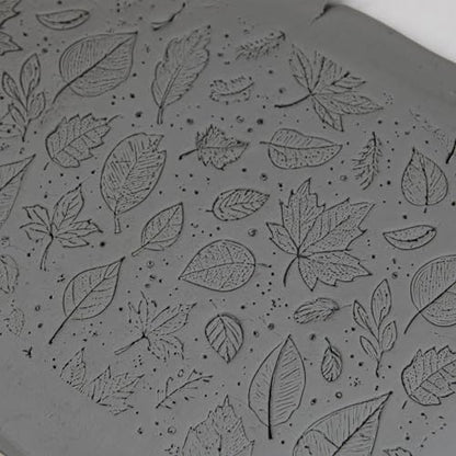 Falling Leaves Clay Texture Roller 4" for Polymer Clay - color: Falling Leaves Roller