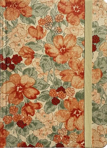 Flower Notebook, Cute Sketchbook, Drawing Journal, Blank Unlined Pages, for Art Drawing, A5, Plain, Hardcover, Gift for Women, Camellia, Orange - color: Camellia Orange, style: Plain