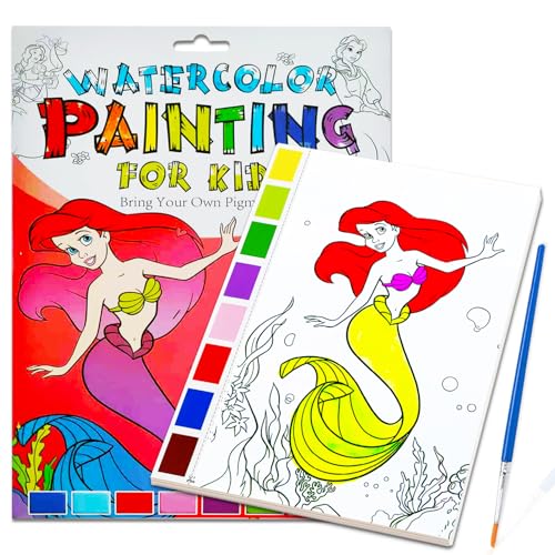 JZILU Watercolor Coloring Book for Kids, Paint with Water- Magic Paint Set Water Painting Book for Toddlers- Arts and Crafts Kit for Girls Boys Travel Activities -Stocking Stuffers for Kids - color: Mermaids