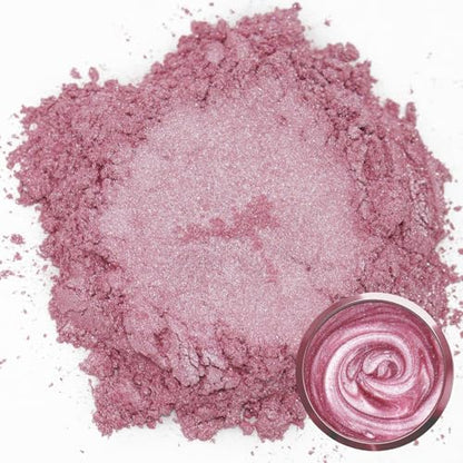 Matio Pink Mica Powder for Epoxy Resin, 1.8oz/ 50g Pearlescent Effect Mica Powder Natural Color Pigment for Soap Making, Bath Bomb, Candle Dye, Resin Craft, Paint, Nails Art, Jewelry, Slime Pigment - color: Pink
