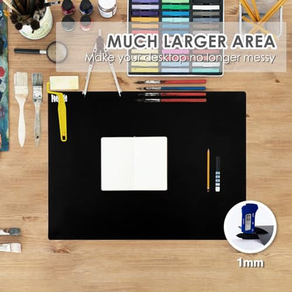 31.5" x 23.6" Extra Large Silicone Mat for Resin Casting, Epoxy and Crafts, Nonstick Silicone Sheet for Jewelry Casting Molds, Countertop Protector Mat Heat Resistant Placemats by Foepoge, Black - color: Black