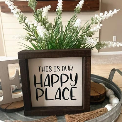 JAJADO Farmhouse Family Silk Screen Stencils Reusable Adhesive Stencil Family Sentiments Welcome Farmhouse Burning Stencils for Painting On Wood Sign Canvas Fabric, Art Craft Paint Stencil 8.5x11“ - color: 1pc Happy Place 8.5x11 inch
