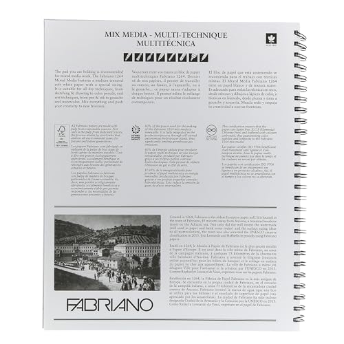 Fabriano 1264 Mixed Media Pad, 11" x 14", 120 lb.