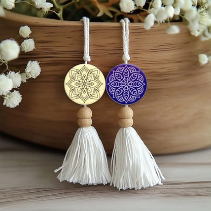 CHGCRAFT Bohemian Round Pattern Polymer Clay Texture Sheets Mandala Pattern Silicone Texture Stamp Single Image Modeling Pattern Pad for Jewelry and Clay Earrings Tools, 5.5x5.5 inch - style: Bohemian