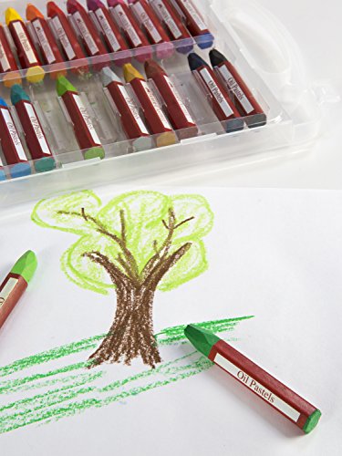 Faber-Castell Blendable Oil Pastels In Durable Storage Case | Back to School Favorites | 24 Vibrant Colors - Non-Toxic Pastels for Kids