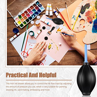 Outus 54 Pcs Alcohol Ink Supplies Include 1 Air Blower, 1 Mini Applicator Tool Mini Ink Blending Tool, 50 Replacement Felts and 2 Replacement Foam Pads for Scrapbooking Painting Drawing Art Supplies